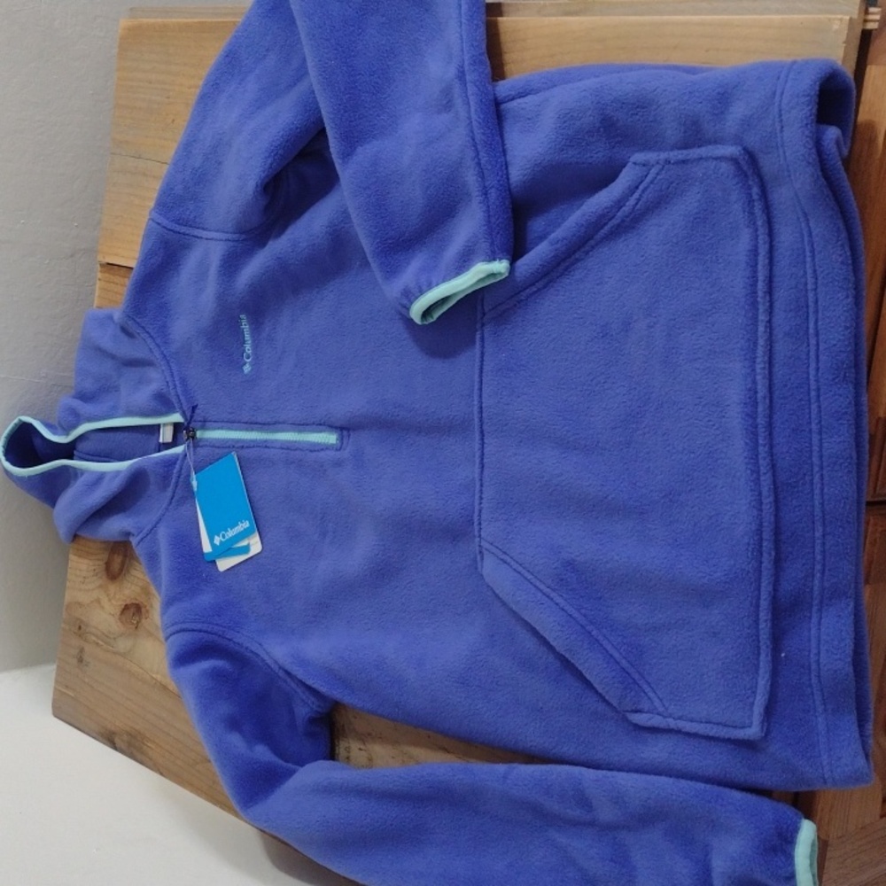 Columbia Purple Pullover Elm Lake Fleece Hoodie Size Youth XL NWT